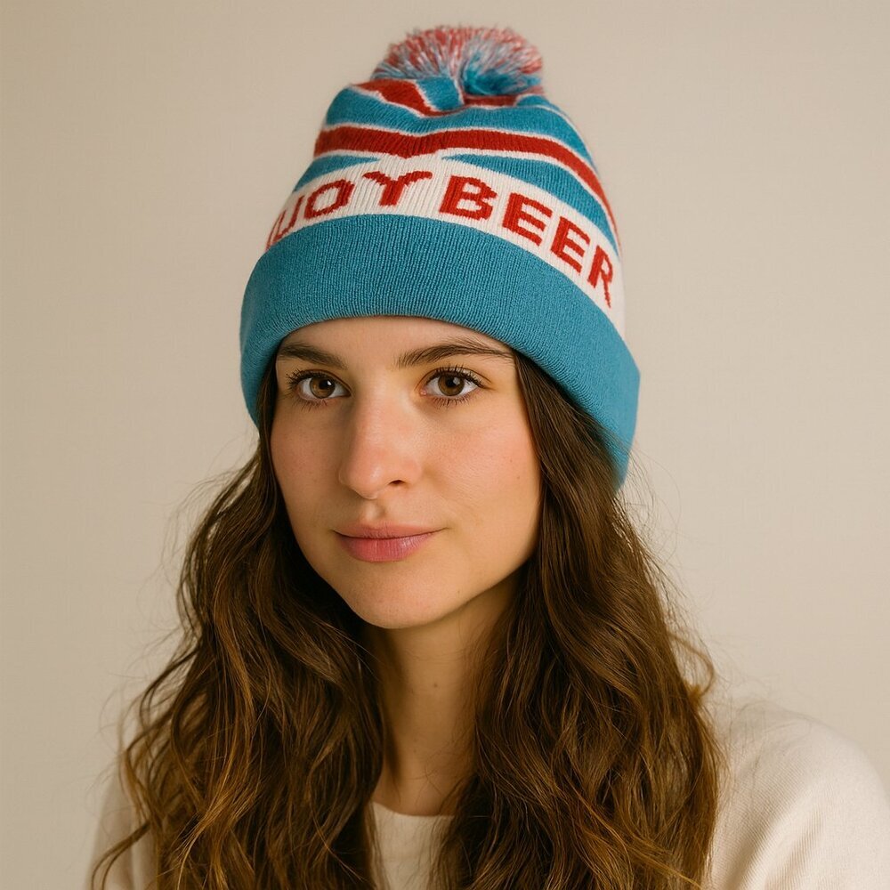Buoy Beer Astoria Pom Pom Knit Snow Winter Beanie Hat